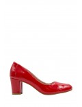 Women's faux leather heeled pumps