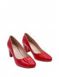 Women's faux leather heeled pumps