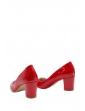 Women's faux leather heeled pumps