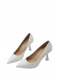 Women's faux leather heeled pumps