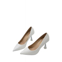 Women's faux leather heeled pumps