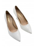 Women's faux leather heeled pumps