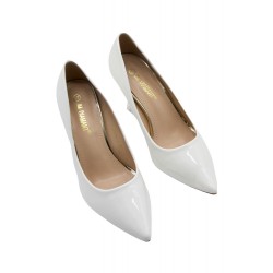 Women's faux leather heeled pumps