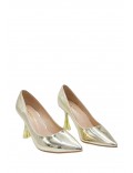 Women's faux leather heeled pumps