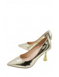 Women's faux leather heeled pumps