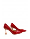 Women's faux leather heeled pumps