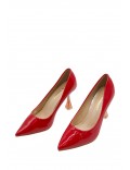 Women's faux leather heeled pumps