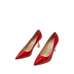 Women's faux leather heeled pumps