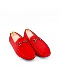 Men's suede moccasin leather with buckle