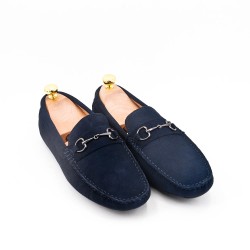 Men's suede moccasin leather with buckle