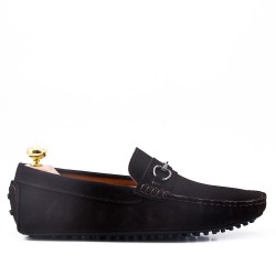 Men's suede moccasin leather with buckle