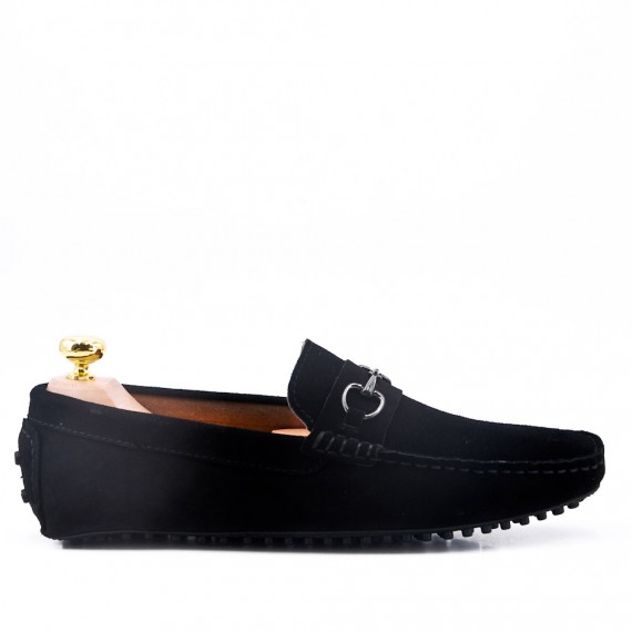 Men's suede moccasin leather with buckle