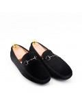 Men's suede moccasin leather with buckle