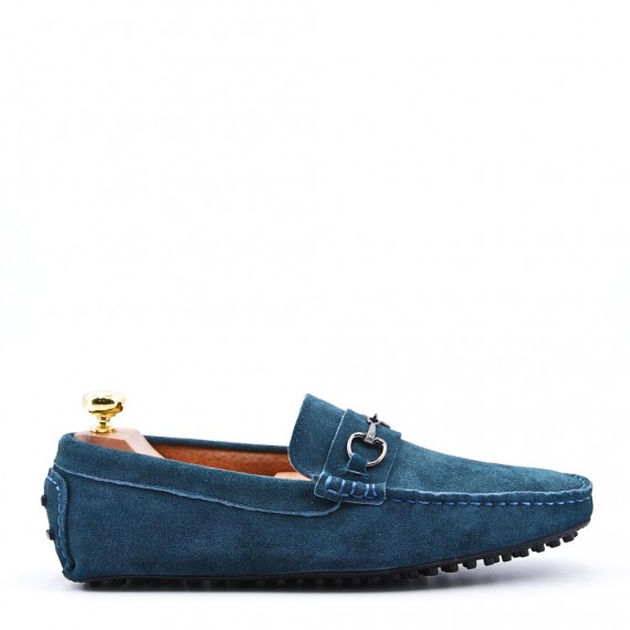 Men's suede moccasin leather with buckle