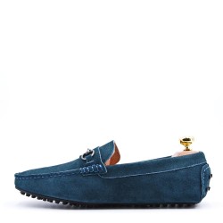 En cuir daim mocassin homme avec la boucle