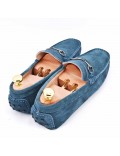 Men's suede moccasin leather with buckle