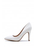 Women's faux leather heeled pumps