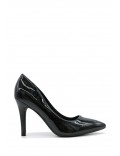 Women's faux leather heeled pumps