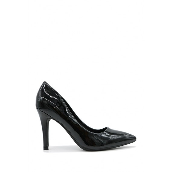 Women's faux leather heeled pumps