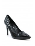 Women's faux leather heeled pumps