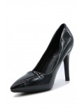 Women's faux leather heeled pumps