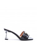 Transparent heel sandal for women