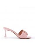 Transparent heel sandal for women