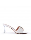 Transparent heel sandal for women