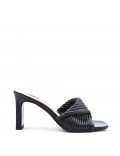 Faux leather heeled sandal