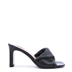 Faux leather heeled sandal