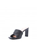 Faux leather heeled sandal