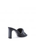 Faux leather heeled sandal