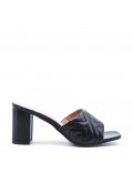 Faux leather heeled sandal