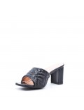 Faux leather heeled sandal