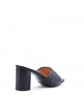 Faux leather heeled sandal