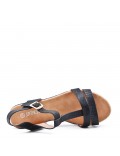 Faux leather heeled sandal