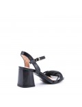 Faux leather heeled sandal