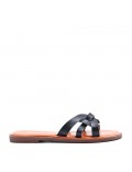 Women's flip flops in imitation leather