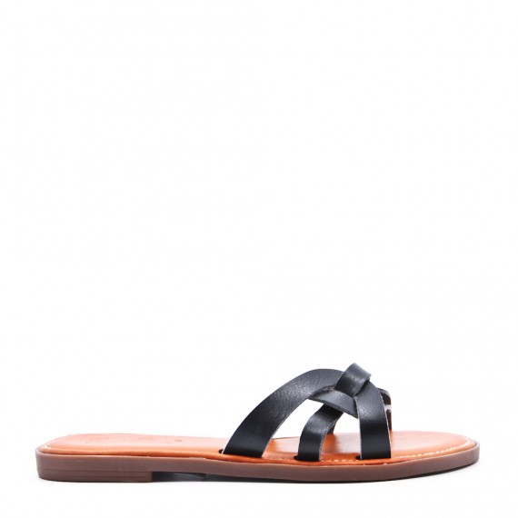 Women's flip flops in imitation leather