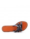 Women's flip flops in imitation leather