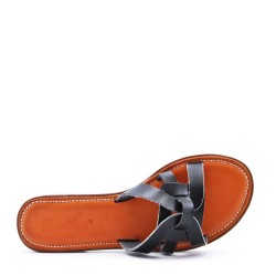 Women's flip flops in imitation leather