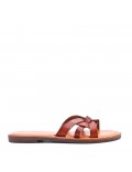 Women's flip flops in imitation leather