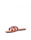 Women's flip flops in imitation leather