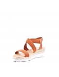 Faux leather heeled sandal