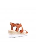 Faux leather heeled sandal