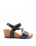 Faux leather heeled sandal