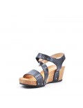 Faux leather heeled sandal