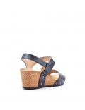 Faux leather heeled sandal