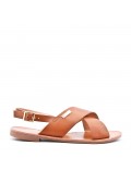 Flat sandals in faux leather for women