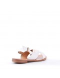 Flat sandals in faux leather for women